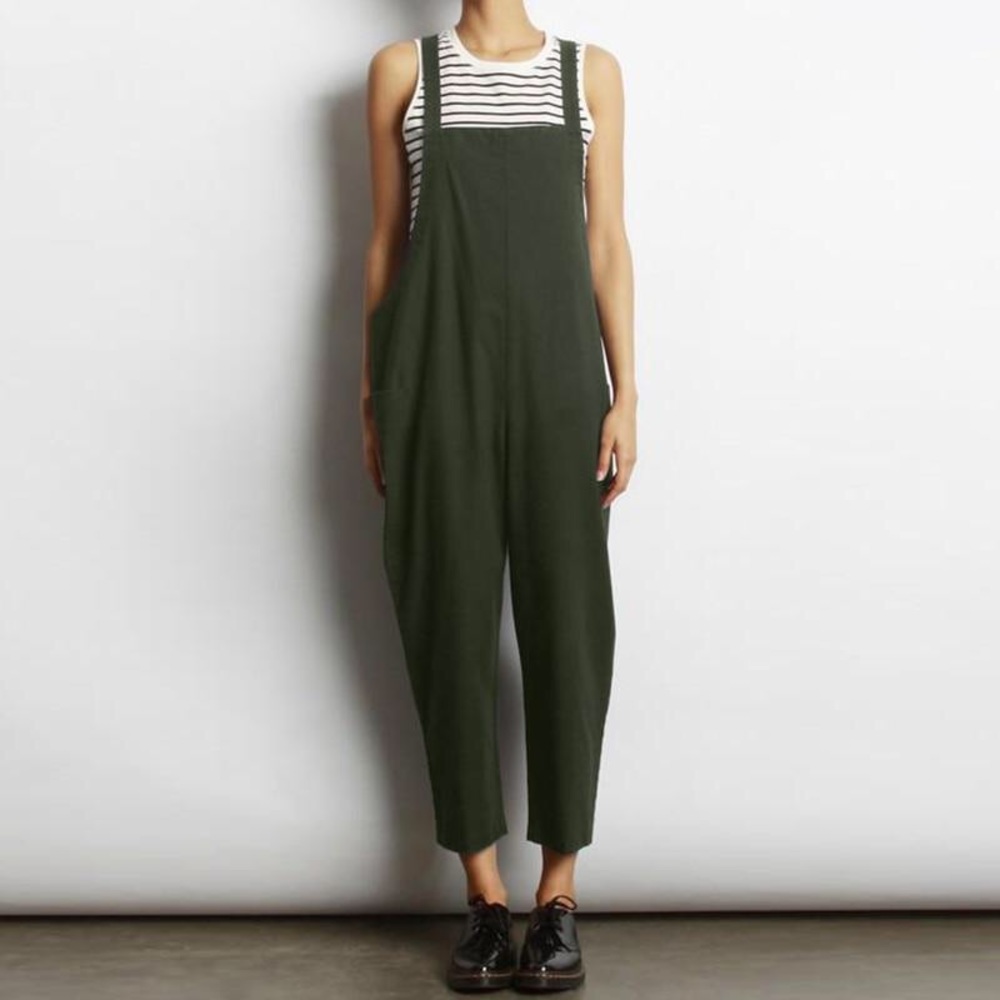 Army Green Cross-back Jumper